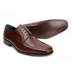 Zapato Ancho Piel Caoba Almansa Clásico Tallas Especiales