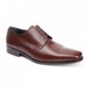 Zapato Ancho Piel Caoba Almansa Clásico Tallas Especiales