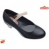 Zapato Pasos de Baile, Piel Con Chapa en Punta y Tacón.