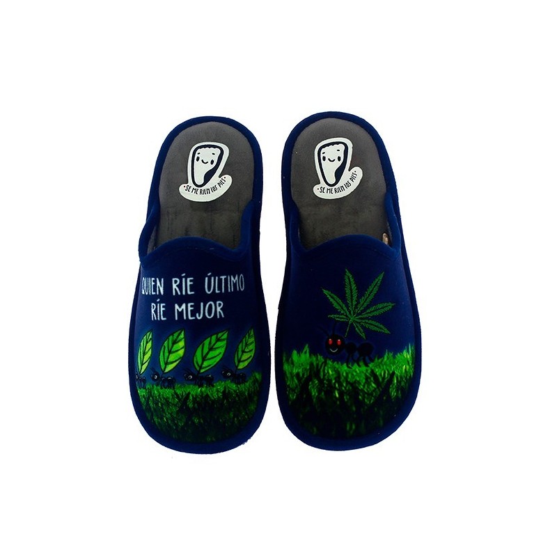 Zapatillas Invierno Casa Hombre "Quien ríe último ríe mejor". Se Me Ríen Los Pies
