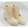 Diurley. Bota Lona Moda Joven Mujer Color Crudo