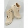 Diurley. Bota Lona Moda Joven Mujer Color Crudo