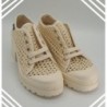 Zapato Lona Crudo Rejilla Joven .Diurley