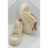 Zapato Lona Crudo Rejilla Joven .Diurley