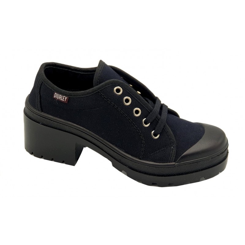 Zapato Lona Negro Joven .Diurley