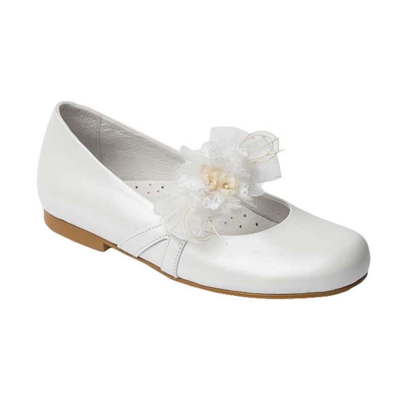 Zapato Comunión-Ceremónia de Niña Piel Blanco. Killos