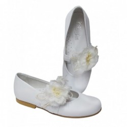 Zapato Comunión-Ceremónia de Niña Piel Blanco. Killos