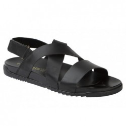 Sandalia Piel Hombre Negro....