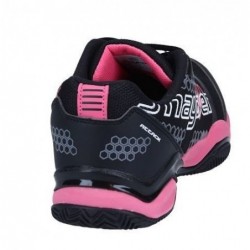 Zapatilla Padel Mujer Negro-Fuxia. Jhayber
