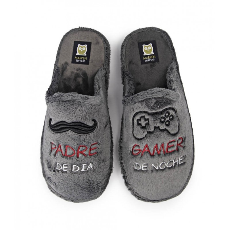 Marpen, Chinela Invierno "Padre De Dia & Gamer De Noche"
