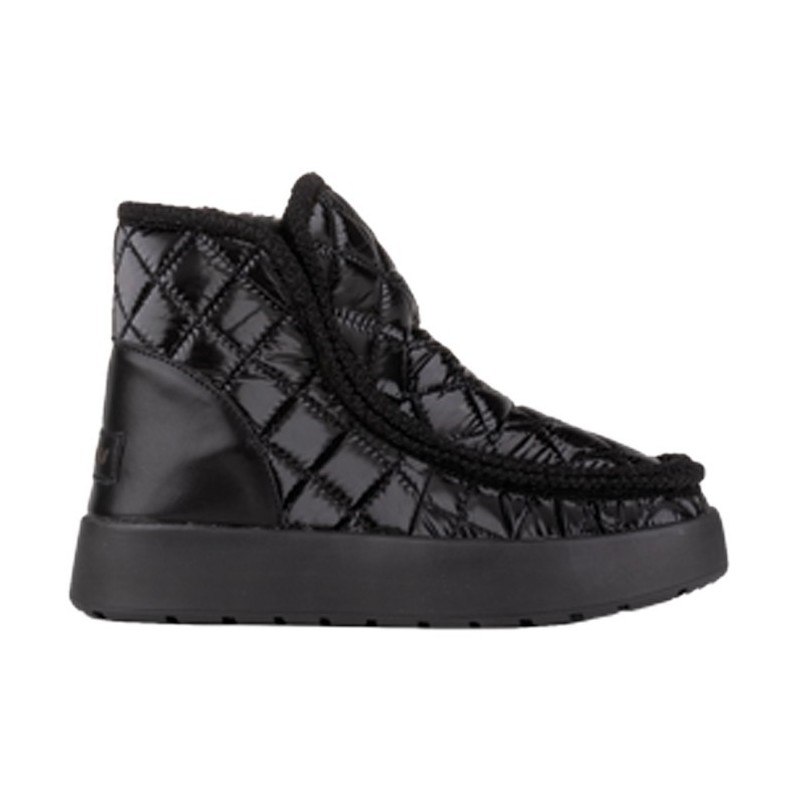 Sneaker Botín Mujer Forrado Pelo Negro. Yumas