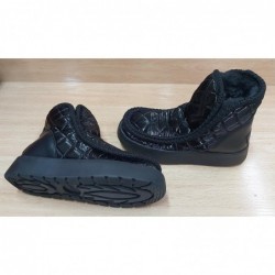 Sneaker Botín Mujer Forrado Pelo Negro. Yumas