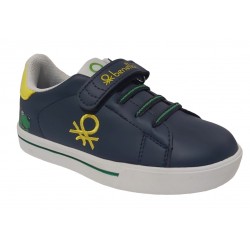 Sneakers Casual Niño Cordon Elástico Marino-Amarillo. UNITED COLOURS OF BENETTON,