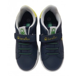Sneakers Casual Niño Cordon Elástico Marino-Amarillo. UNITED COLOURS OF BENETTON,