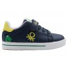 Sneakers Casual Niño Cordon Elástico Marino-Amarillo. UNITED COLOURS OF BENETTON,