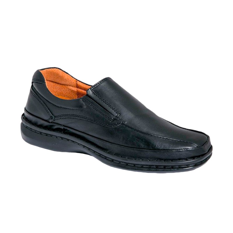 Cactus. Zapato Piel Negro Confort Fabricación Crispino