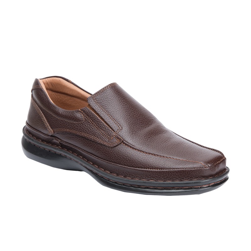 Cactus. Zapato Piel Marrón Confort Fabricación Crispino