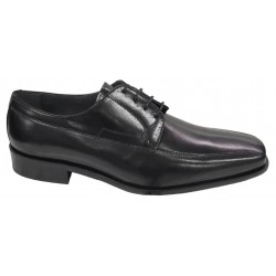 Zapato Todo Piel Negro Ancho Especial 10 . Almansa