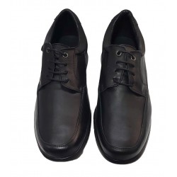 Maxi Confort. Zapato Caballero Piel Negro Cordón