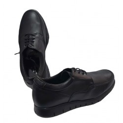 Maxi Confort. Zapato Caballero Piel Negro Cordón