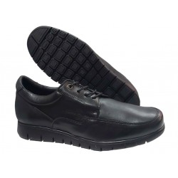 Maxi Confort. Zapato Caballero Piel Negro Cordón
