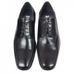 Zapato Todo Piel Negro Ancho Especial 10 . Almansa
