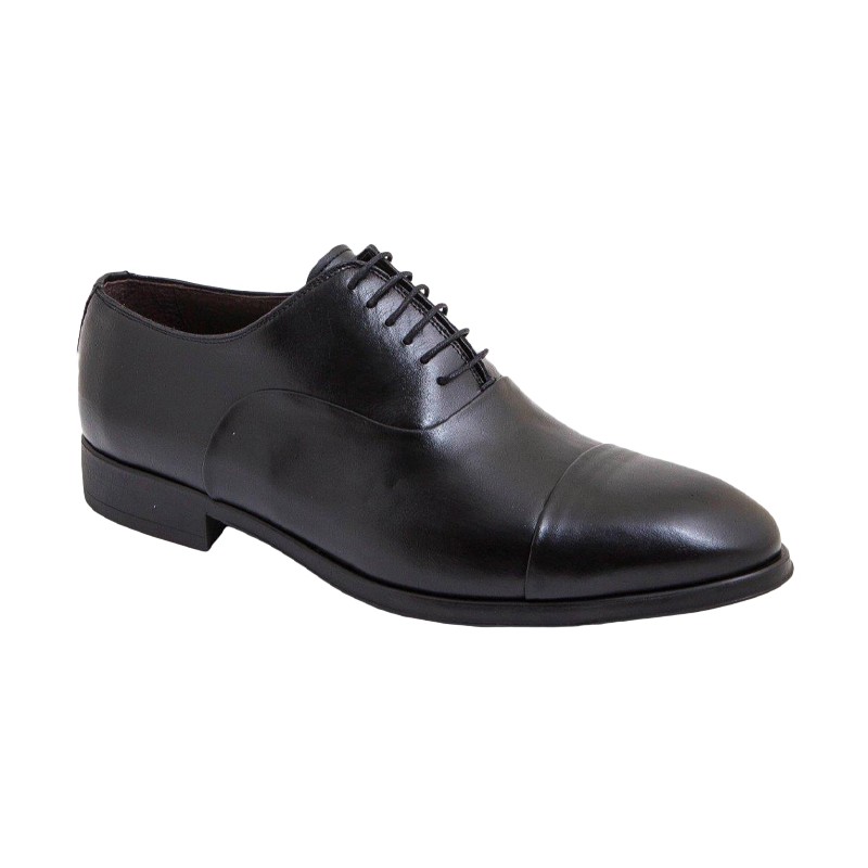 Zapato Clasico Piel Negro y Suela De Goma