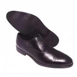 Zapato Clasico Piel Negro y Suela De Goma
