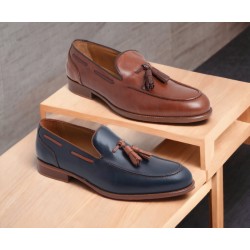 JR Almansa Zapato caballero todo piel con borlas