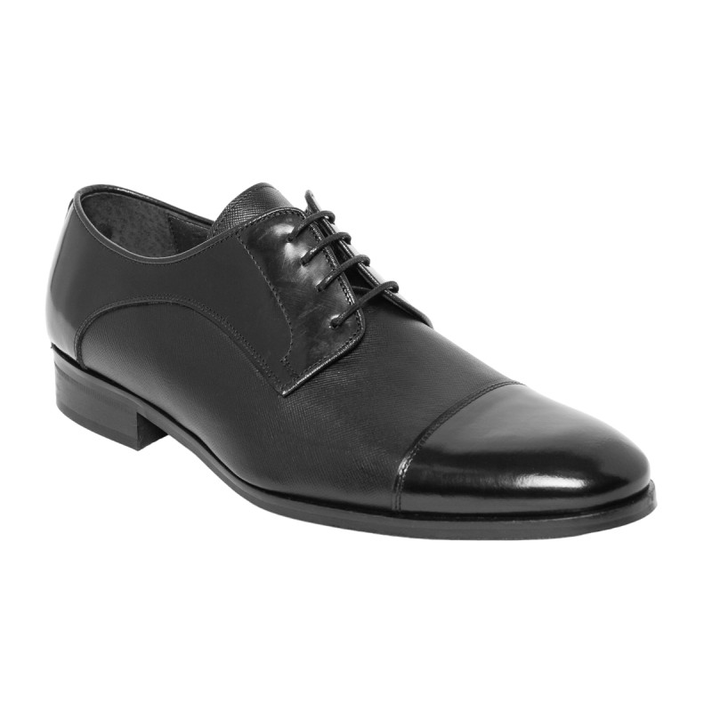 Fenatti Zapato Almansa Vestir Piel Florentic Negro