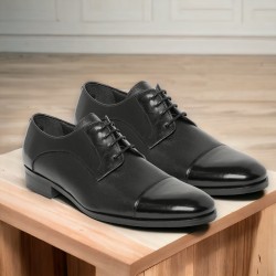 Fenatti Zapato Almansa Vestir Piel Charol Negro
