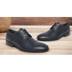 Fenatti Elegante Zapato Vestir Hombre Piel Marino