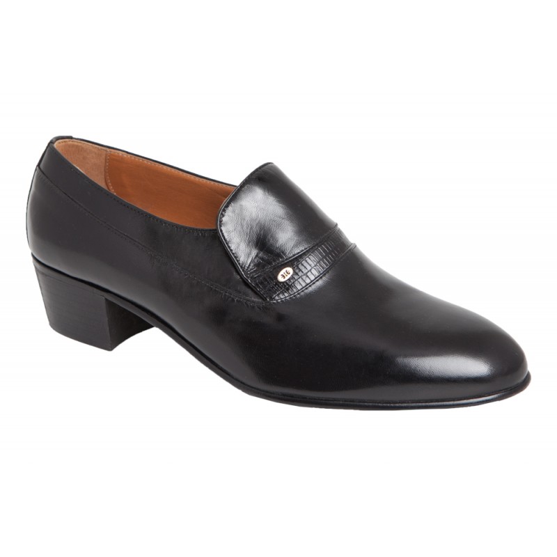 Zapato Tacón Cubano Hombre en Piel. Almansa