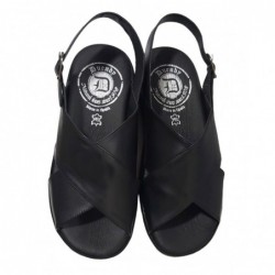 Duendy Sandalia Cómoda Hombre Piel Negra