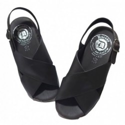 Duendy Sandalia Cómoda Hombre Piel Negra
