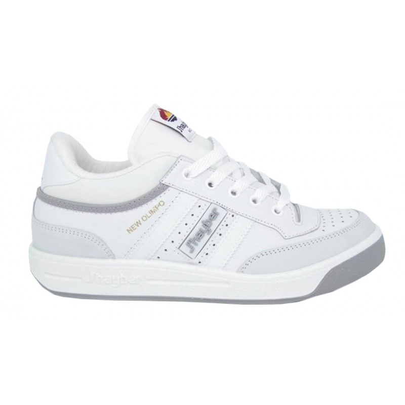 J'hayber New Olimpo Deportivo Cómodo Piel Blanco-Gris .