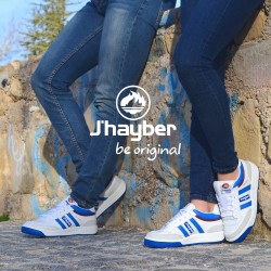 J'hayber New Pista Deportivo Cómodo Piel Blanco-Azulina