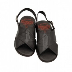 Sandalia Cómoda Hombre Piel Marrón. Duendy
