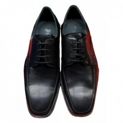 Zapato Cordón Todo Piel Negro Ancho Especial 12 Almansa