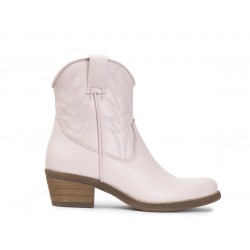 copy of Bota Mujer Cowboy Media Caña Piel Cuero Con Cremallera En Lateral.