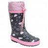 copy of Botas Agua Niña Gato-Corazones Gris-Rosa. Crecendo