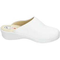 D'Chus Zueco Anatómico Confortable Mujer Piel Blanco