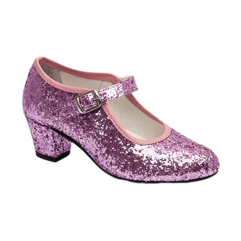 Pasos de Baile, Zapato Glitter Rosa Flamenca, Carnaval etc..