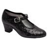 Zapato Tacón Pasos de Baile de Flamenca Glitter