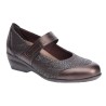 Zapato Confort Ancho Especial Plantilla Extraíble Piel Marrón. Fiorella