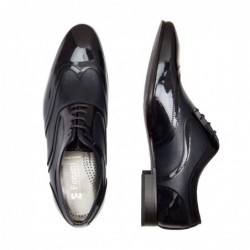 Zapato Novio-Ceremonia de Vestir de Hombre en Piel Charol Marino.