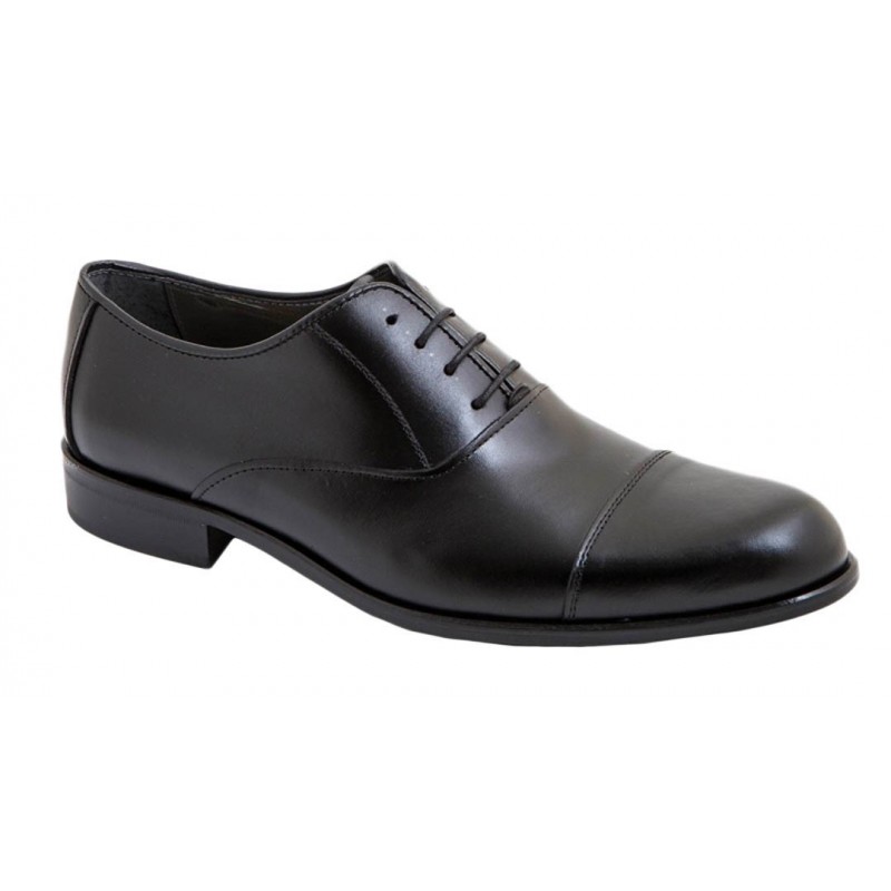 Fenatti Zapato Clásico Para Hombre Todo Piel Negro.