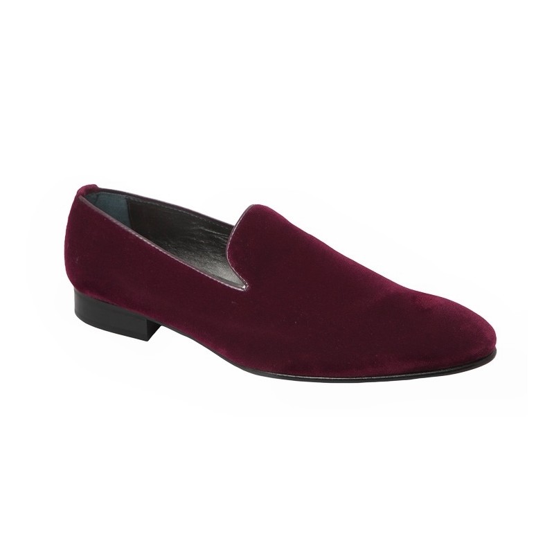 Zapato Hombre Vestir Elegante de Terciopelo Burdeos.Fenatti.