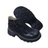 Botin Moda Joven Mujer Piel Negro