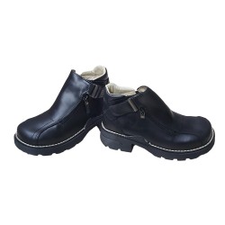 Botin Moda Joven Mujer Piel Negro